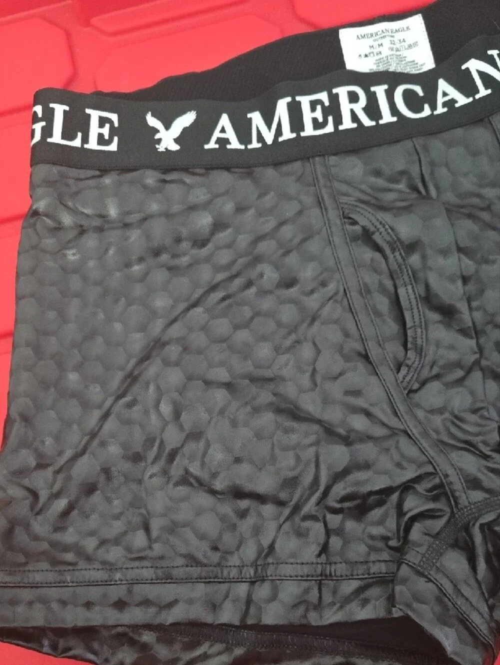 American Eagle Outfitters Black Glossy Texture Underwear Shorts